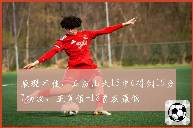 表现不佳，亚历山大15中6得到19分7助攻，正负值-18首发最低